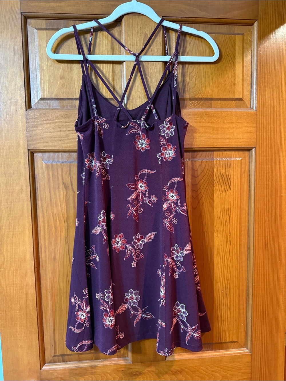 Aeropostale Plum Floral Strappy Sundress - Picture 2 of 4